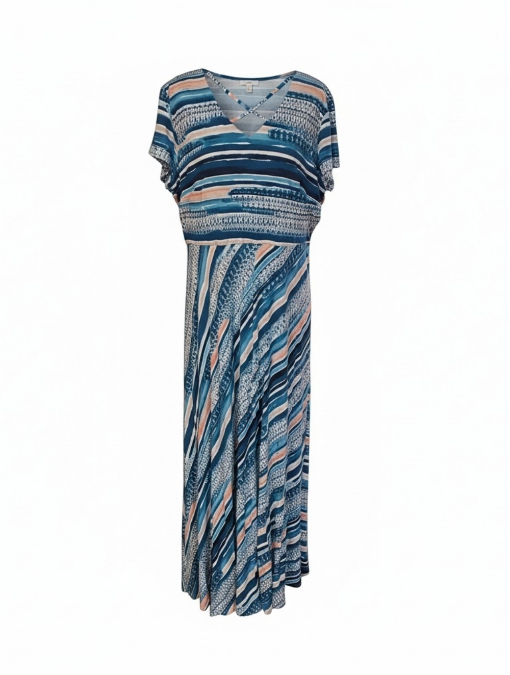 C Est. 1946 Blue Striped Crisscross Maxi Dress 14/16 WP - Picture 2 of 6